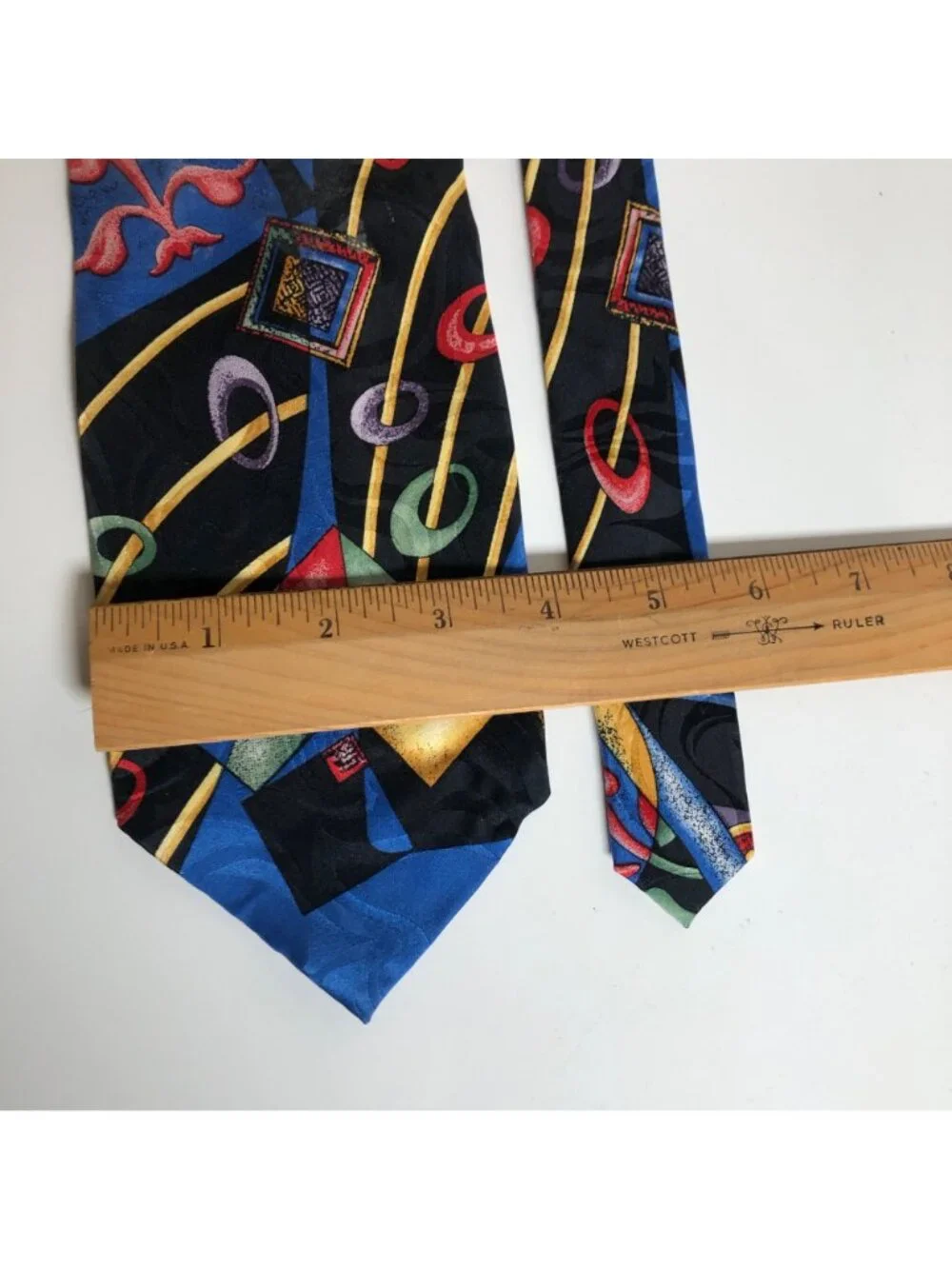 Carlo Palazzi Studio Silk Tie Black Colorful Mens Necktie Office Artistic Fun